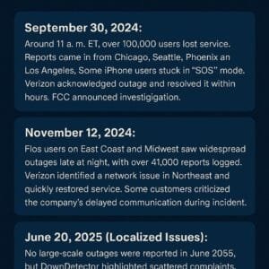 Verizon Internet Outages Explained: Causes, Solutions Stay Connected 3 Major Verizon Internet Outages: Timeline of Disruptions