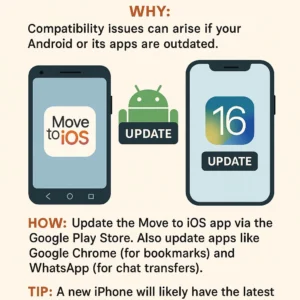 Switching from Android to iPhone: Complete Data Transfer Guide (2025) 6 Update Apps and Operating System Before Switching to iPhone