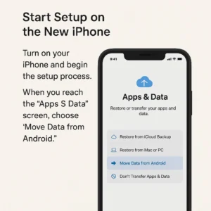 Switching from Android to iPhone: Complete Data Transfer Guide (2025) 9 Start Setup on the New iPhone and Select “Move Data from Android”