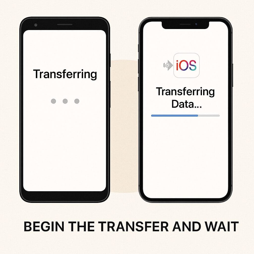 Begin the Transfer and Wait Using Move to iOS