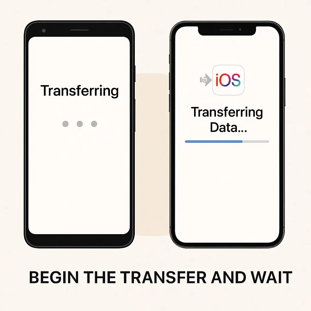 Begin the Transfer and Wait Using Move to iOS