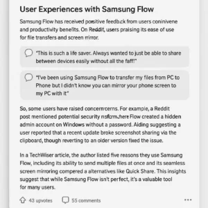 User Feedback on Samsung Flow: Real Reddit Insights
