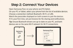 Step 2: Connect Your Devices with Samsung Flow