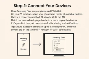 Step 2: Connect Your Devices with Samsung Flow