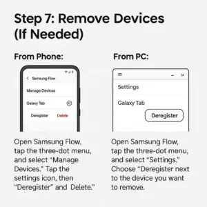 Step 7: Remove Devices from Samsung Flow (If Needed)