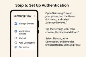 Step 6: Set Up Authentication in Samsung Flow