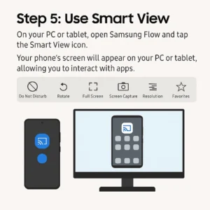 Step 5: Use Smart View with Samsung Flow